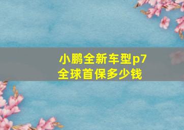 小鹏全新车型p7 全球首保多少钱